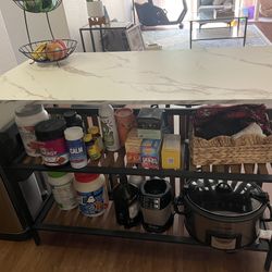 Kitchen Island And stools