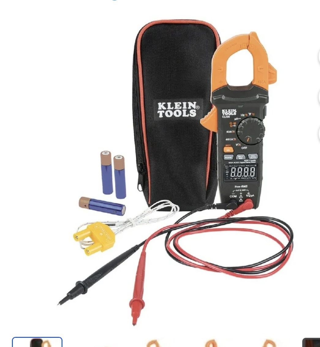 Klein Tools CL390 400 Amp Cordless Digital Clamp Meter Kit with Reverse Contrast Display
