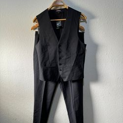 express men's vest, pants and dress shirt
size xs