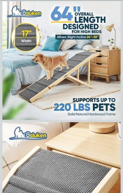 64" Dog Ramp Foldable 6 Heights up to 30" 220 lb