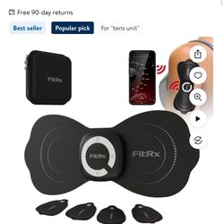 FitRx Electrode Wireless Massager - Rechargeable TENS Unit Muscle Stimulator with App Control