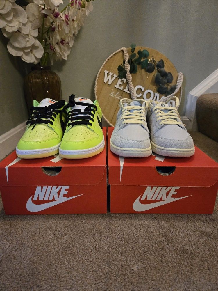 ***NIKE DUNK LOW Gone Fishing Chinook Salmon And Splash Volt BOTH SIZE 10***