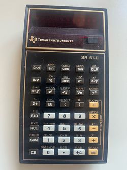 Vintage Texas Instruments SR-51-II Electronic Scientific Calculator with case