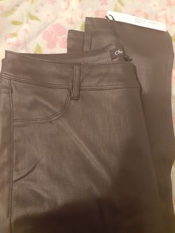 leather pants size L.