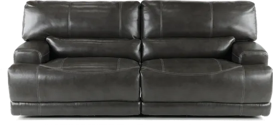 Stampede Blackberry Leather-Match Power Reclining Sofa - $600