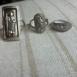 925 Silver stamped Rings 