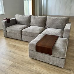 Floor Model/Return Lovesac Venetian Taupe Corded Velvet Sactional - 🚚 FREE SHIPPING