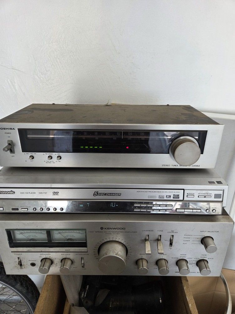 Kenwood Amplifier, Toshiba Tuner and Panasonic dvd/cd player Tested Working