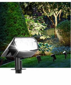 AUDERWIN Solar Spot Lights Outdoor Waterproof, 10 Packs, Cool White 63 LED, 3 Lighting Modes, Solar Landscape Lights for Yard, Garden, House, Garage, 