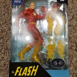 MCFARLANE TOYS DIGITAL THE FLASH "SPEED FORCE" PLATINUM EDITION ACTION FIGURE