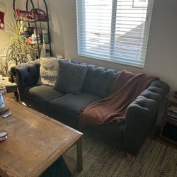 Grey Tufted Chesterfield Sofa $400 OBO