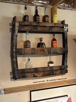 3 Tier Bourbon Barrel Shelf