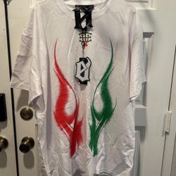 Evil Vice White Flame Graphic Tee XXL