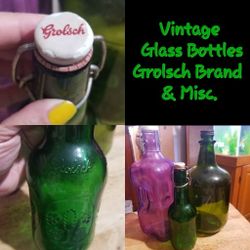 Vintage Glass Bottles -  GROLSCH