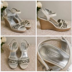 Coach Crystal Wedge Sandals – Size 6.5B