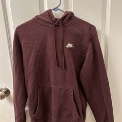 Nike burgundy pullover hoodie Size Small