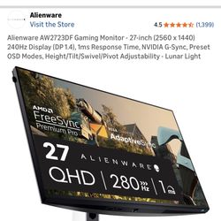 27 In Qhd 280 Hz Alienware Monitor 