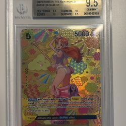 Beckett Graded 9.5 Gem Mint Nami SP OP08-106