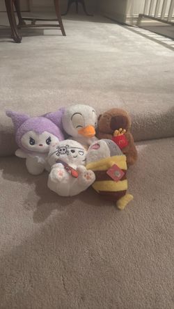 Plush Toy Bundle – 5 Stuffed Animals (Great Condition)