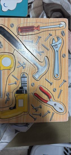 Kids Wooden Tools Puzzle Board