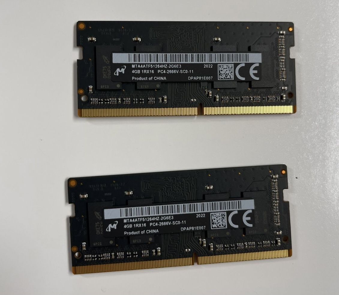MTA 8GB Kit (4GBx2) , Memory , 2666 MT/s