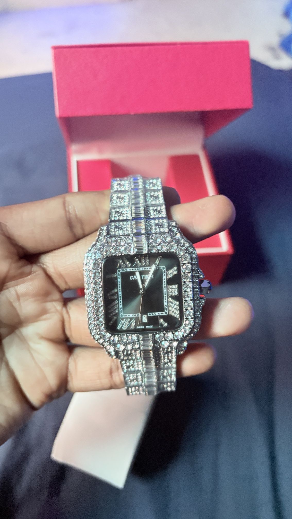 Moissanite VVS bussdown watch