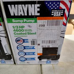 Wayne 1/3 hp Submersible Sump Pump,  Few available