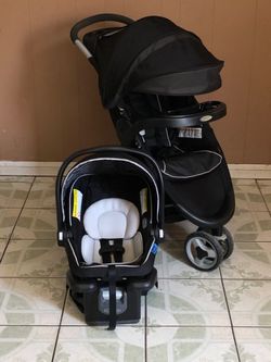 LIKE NEW GRACO FAST ACTION JOGGING TRAVEL SYSTEM STROLLER CAR SEAT AND BASE!!!!