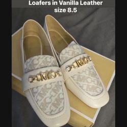 Michael Kors Tiffanie Loafers in Vanilla Leather size 8.5 NIB pick up location in the city of Pico Rivera 