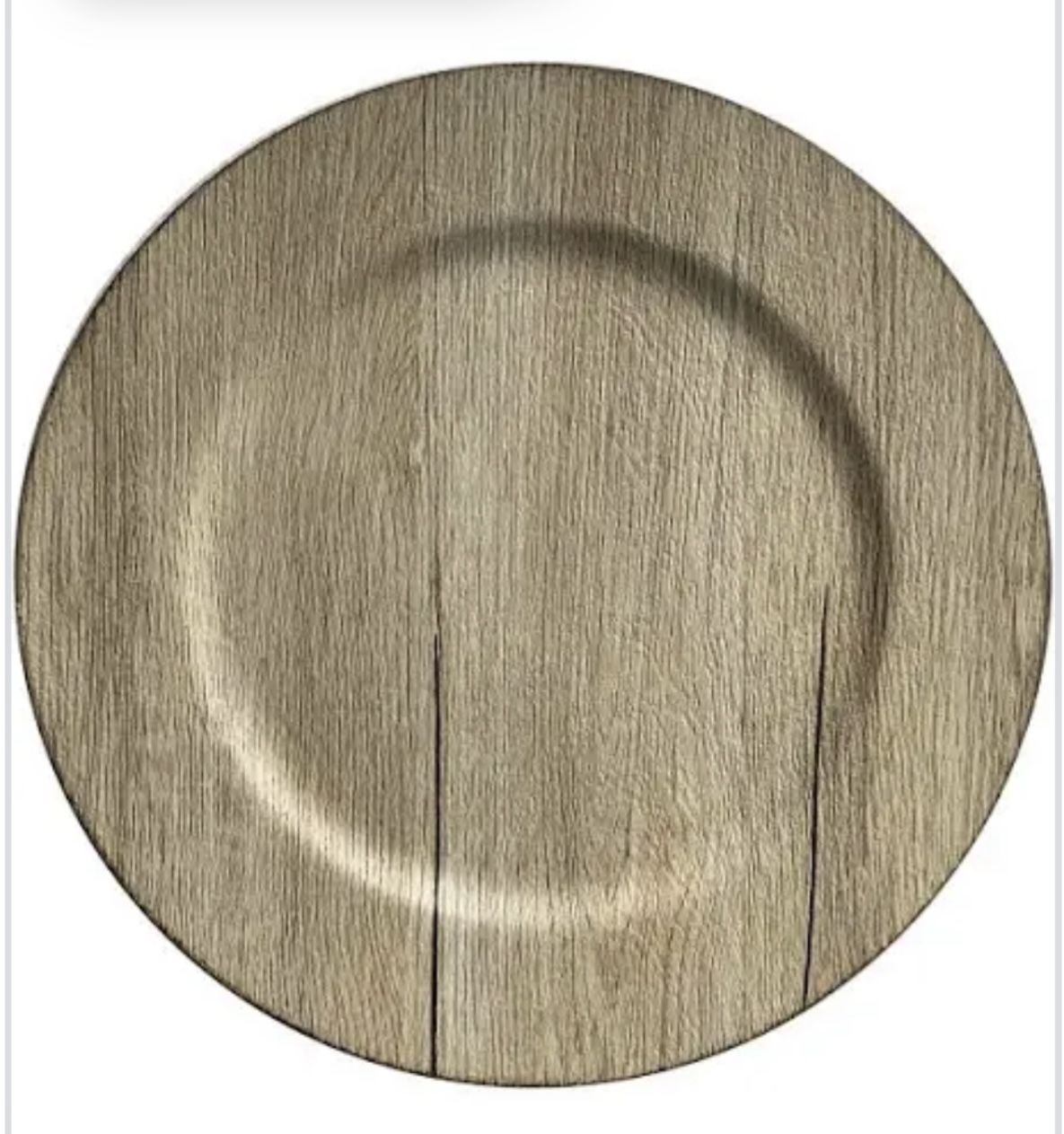 Wood Grain Chargers