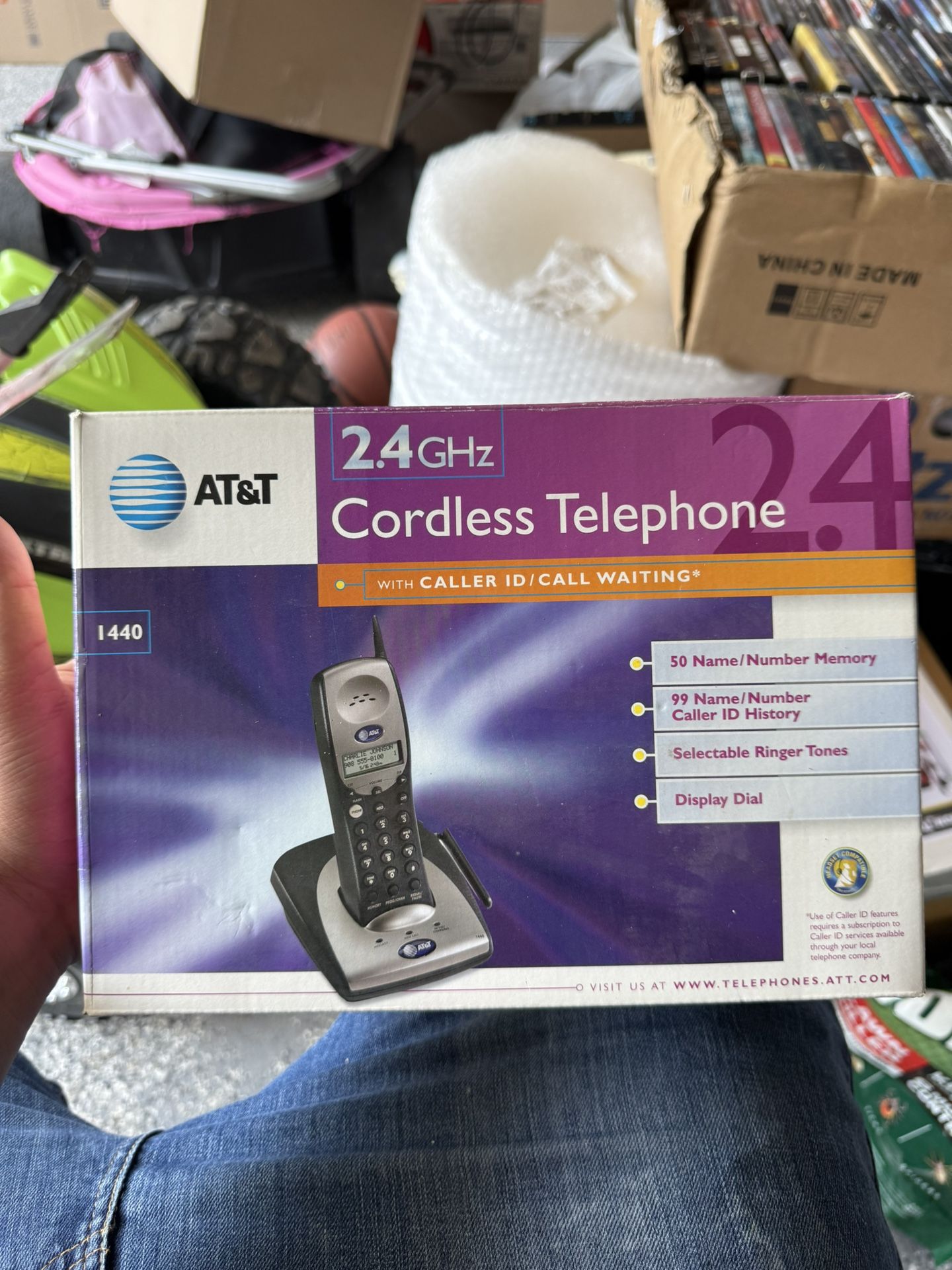 ATT 1440 Cordless Telephone 2.4GHz In Box In Plastic Never Used New Open Box Check pictures has wear house phone