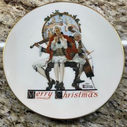  1984 Norman Rockwell Merry Christmas Plate 