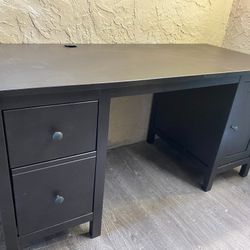 Solid Wood IKEA HEMNES Black-Brown OFFICE Desk - Local Delivery for a Fee - See My Other Items 😀