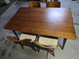 60” dining room table and 4 chairs