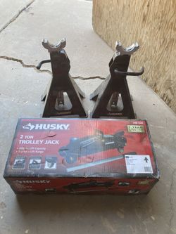 Husky 2 Ton Trolley Jack N 2 Jack Stand