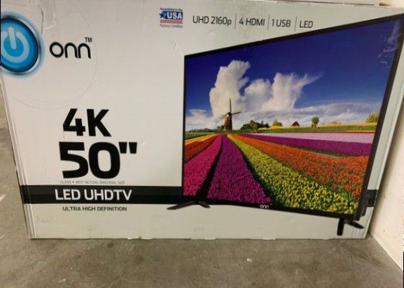 Brand New Open Box W/ Warranty 50 ONN TV