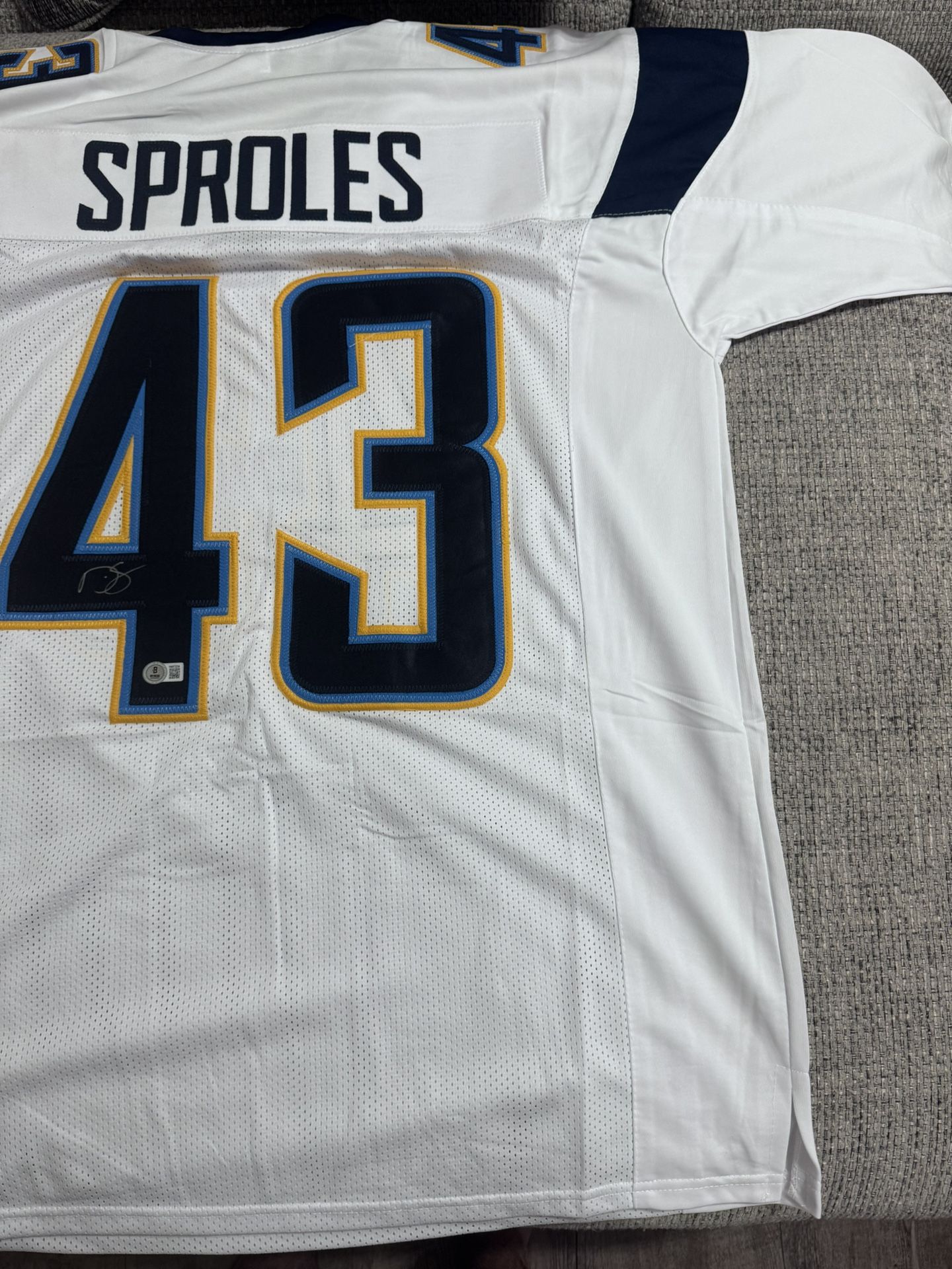 Darren Sproles Signed Autograph Custom Jersey - Beckett Coa - LA Chargers