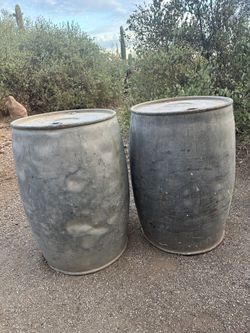 Antique Steel Oil Drums