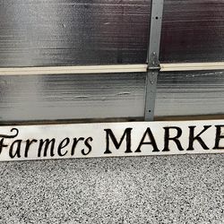 Large Wooden Farmers Market Sign
