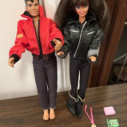 1976 Barbie Brunette, & 1990 Kids On The Block, Jordan Knight, And Outfits