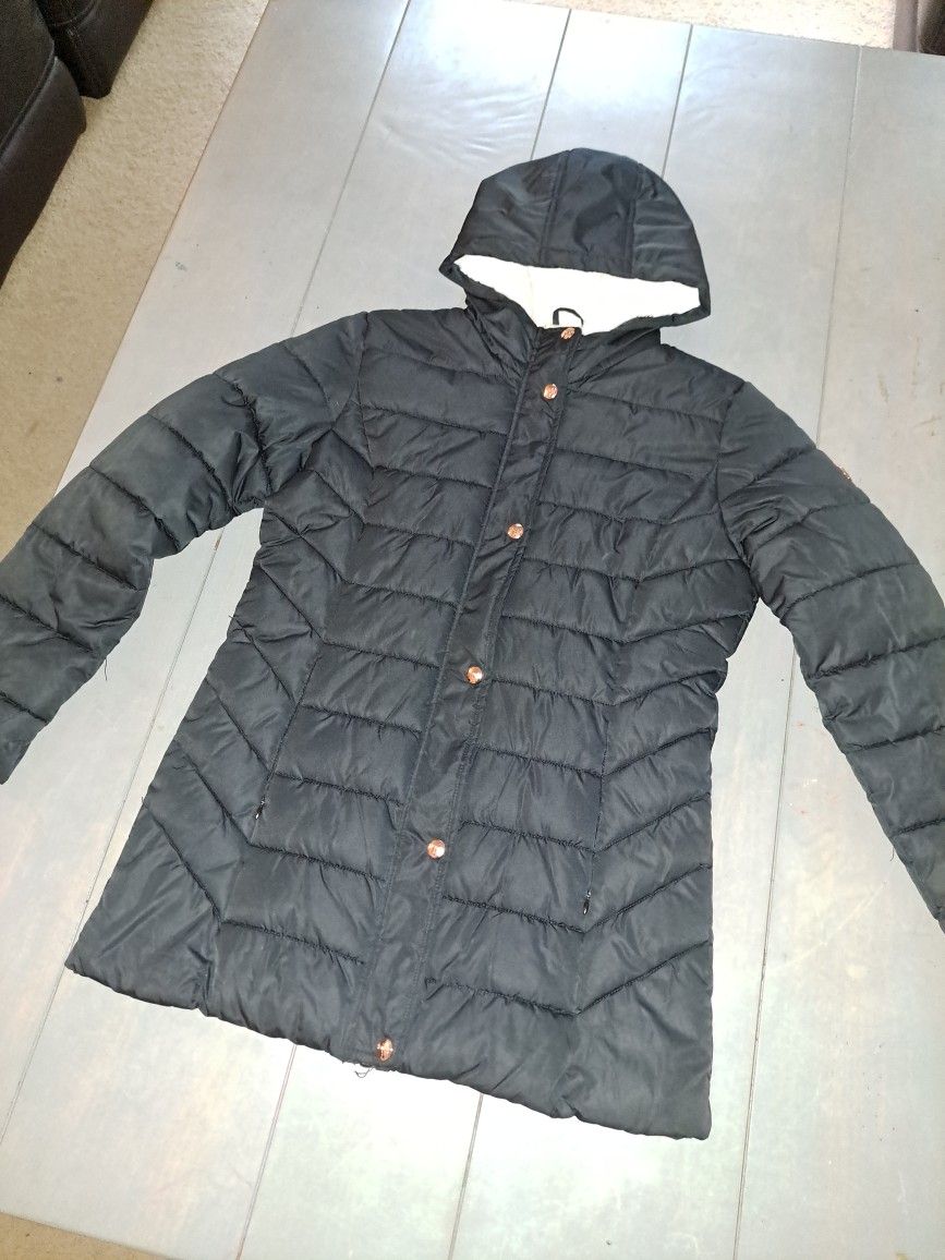 Girls Long Puffer Jacket Parka