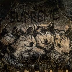 Supreme Wolf Fleece Jacket  Black