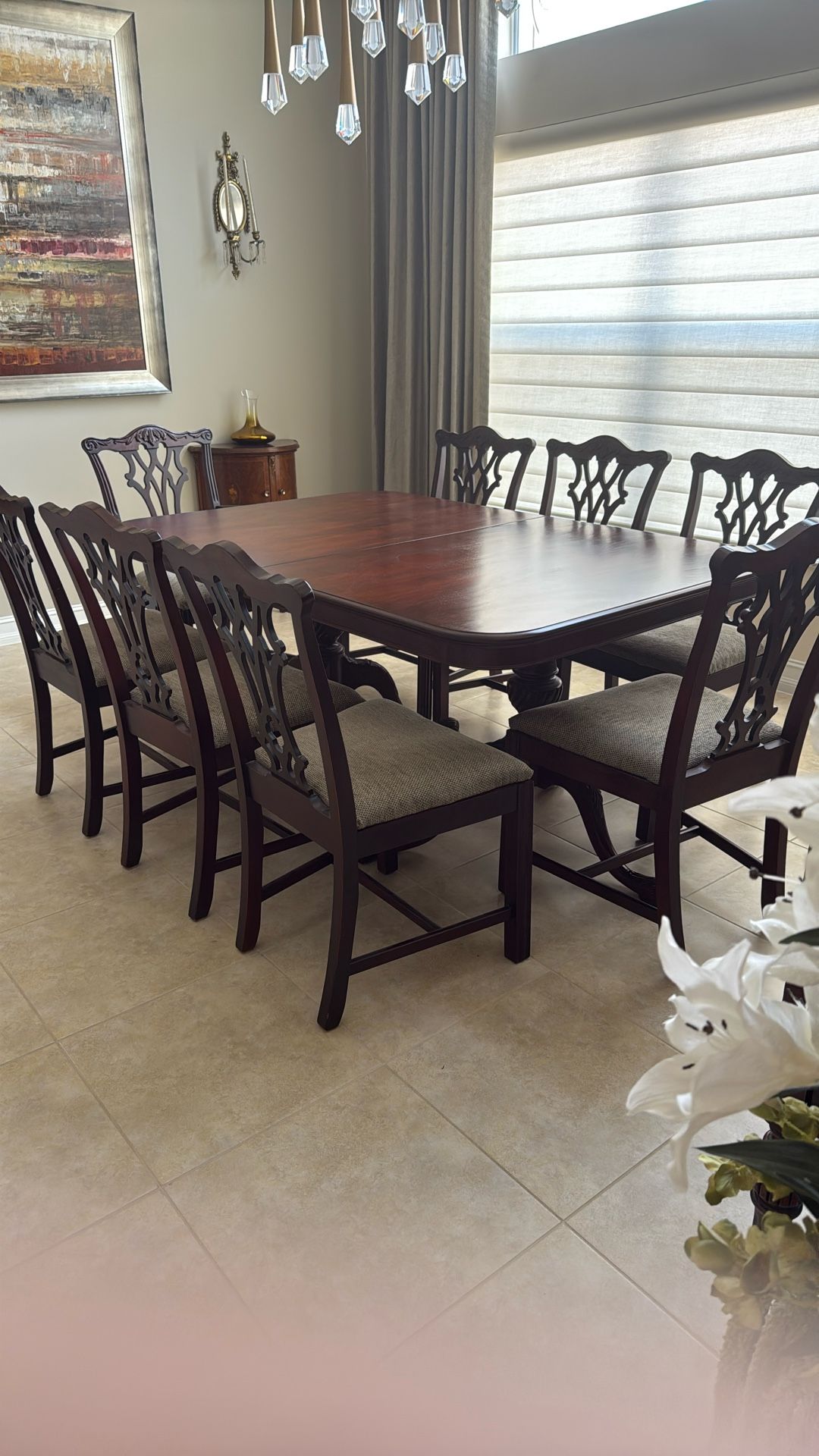 Stunning Antique Dining Table Plus Chairs