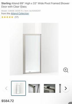 New shower door - nickel