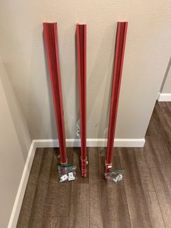 3 red window cellular shades