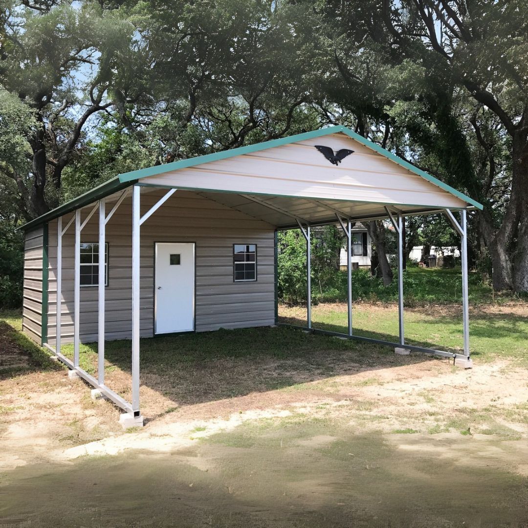 20’ x 30’ Metal Carport Combo
