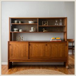 Mid century Danish teak credenza / hutch