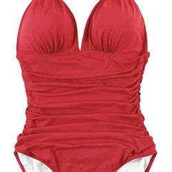 Push-up Swimsuit Bikini Beachwear (Color: Red, Size: L)