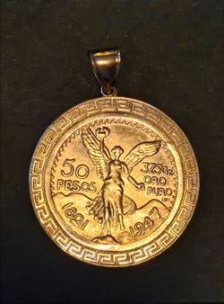 14k gold centenario with versace bezel
