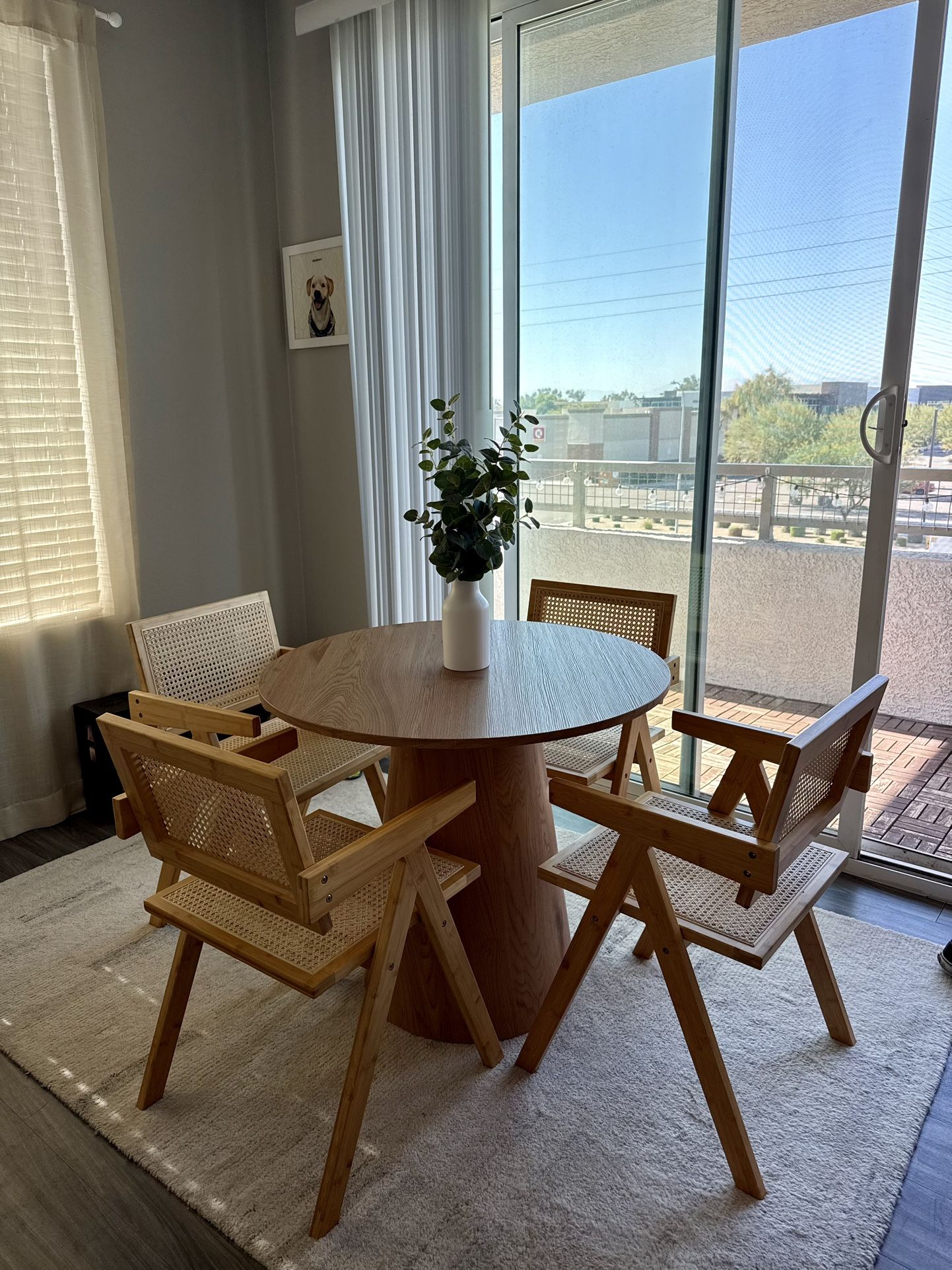 Dining Table With Cane Chairs